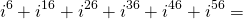 \[i^6+i^{16}+i^{26}+i^{36}+i^{46}+i^{56}=\]